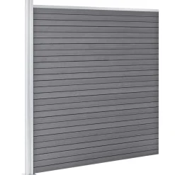 Outlet vidaXL Staketpanel WPC 1391x186 cm Grå