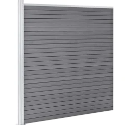 vidaXL Staketpanel WPC 872x186 cm grå