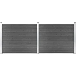 Online vidaXL Staketpaneler WPC 353x146 cm Svart
