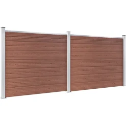 New vidaXL Staketpaneler WPC 353x146 cm Brun