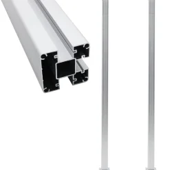 vidaXL Staketstolpar 2 st aluminium 185 cm