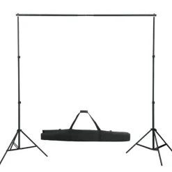 vidaXL Stativ och fotobakgrund 600x300 cm vit