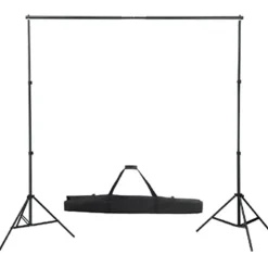vidaXL Stativ och fotobakgrund 300 x 300 cm Vit