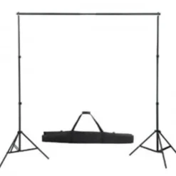 vidaXL Stativ och fotobakgrund 300 x 300 cm grön