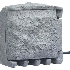 Outlet vidaXL Stenformat trädgårdsuttag 2 uttag polyresin Grå