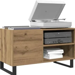 vidaXL Stereobänk artisan ek 84,5x38x48 cm konstruerat trä