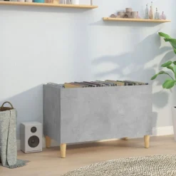 vidaXL Stereobänk betonggrå 74,5x38x48 cm konstruerat trä