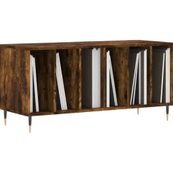 vidaXL Stereobänk rökfärgad ek 100x38x48 cm konstruerat trä