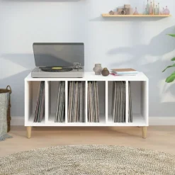 Best vidaXL Stereobänk 100x38x48 cm konstruerat trä Vit