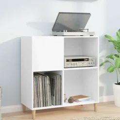 New vidaXL Stereobänk 84,5x38x89 cm konstruerat trä Vit