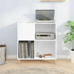 New vidaXL Stereobänk 84,5x38x89 cm konstruerat trä Vit