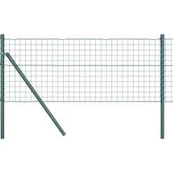 Best vidaXL Stängsel med stolpe 0,4 x 10 m Stål och PVC Grön