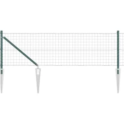 Sale vidaXL Stängsel med stolpe 0,4 x 10 m Stål och PVC Grön