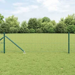 Sale vidaXL Stängsel med stolpe 0,4 x 10 m Stål och PVC Grön