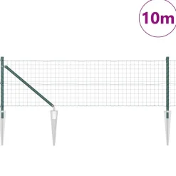 Sale vidaXL Stängsel med stolpe 0,4 x 10 m Stål och PVC Grön