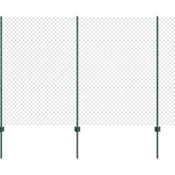 New vidaXL Stängsel med stolpe Grön