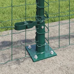 vidaXL Stängselstolpe 7 pcs Grön Stål