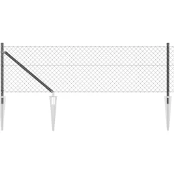 Outlet vidaXL Stängselstolpe 10 x 0,4 m (40 x 40 mm mask) Stål och PVC Grå