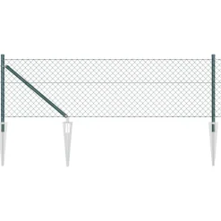 vidaXL Stängselstolpe Grön 10 x 0,4 m (40 x 40 mm mask) Stål och PVC