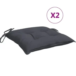 vidaXL Stolsdynor 2 st antracit 40x40x7 cm oxfordtyg