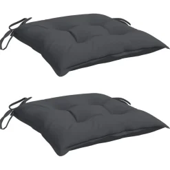 vidaXL Stolsdynor 2 st antracit 40x40x7 cm oxfordtyg