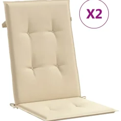 vidaXL Stolsdynor 2 st beige 120x50x3 cm tyg