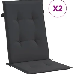 Hot vidaXL Stolsdynor 2 st 120x50x3 cm tyg Svart