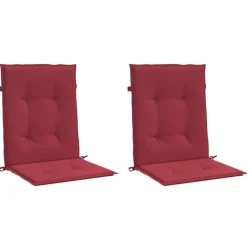 vidaXL Stolsdynor 2 st vinröd 100x50x3 cm oxfordtyg