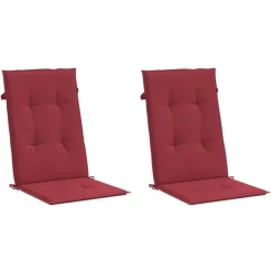Clearance vidaXL Stolsdynor 2 st 120x50x3 cm tyg Vinröd