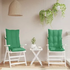 Sale vidaXL Stolsdynor för stolar med hög rygg 2 st oxfordtyg Grön