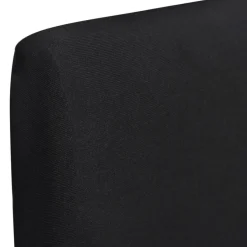 New vidaXL Stolsöverdrag rak modell stretch 6 st Svart