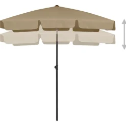 vidaXL Strandparasoll 180x120 cm Taupe
