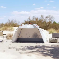 Discount vidaXL Strandtält 2 personer snabbrest vattentätt Grå