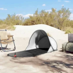 Sale vidaXL Strandtält pop-up vattentät Grå