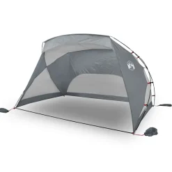 vidaXL Strandtält grå 274x178x170/148 cm 185T polyester