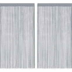 vidaXL Stränggardiner 2 st ljusgrå 100x250 cm