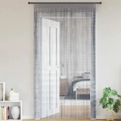 vidaXL Stränggardiner 2 st ljusgrå 100x250 cm