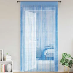 vidaXL Stränggardiner 2 st ljusblå 100x250 cm