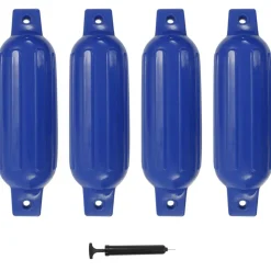 vidaXL Stötfångare för båt 4 st blå 41x11,5 cm PVC