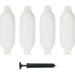 vidaXL Stötfångare för båt 4 st vit 41x11,5 cm PVC