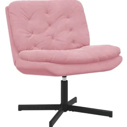 Best vidaXL Svängbar Avkopplingsstol 63 x 75 x 76 cm Sammet Rosa