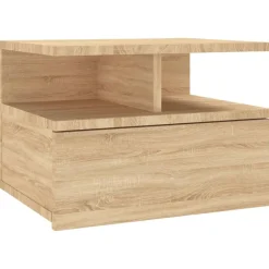 vidaXL Svävande sängbord sonoma-ek 40x31x27 cm konstruerat trä Sonoma ek