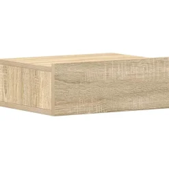 vidaXL Svävande sängbord sonoma-ek 40x30x15 cm konstruerat trä
