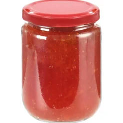 vidaXL Syltburkar i glas med röda lock 48 st 230 ml
