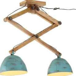 vidaXL Taklampa 25 W nött blå 29x18x85 cm E27