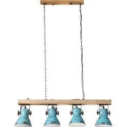 vidaXL Taklampa 25 W nött blå 90x24x111 cm E27