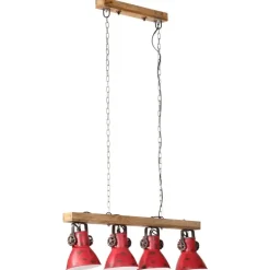 Outlet vidaXL Taklampa 25 W nött 90x24x111 cm E27 Röd