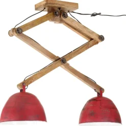 Online vidaXL Taklampa 25 W nött 29x18x85 cm E27 Röd