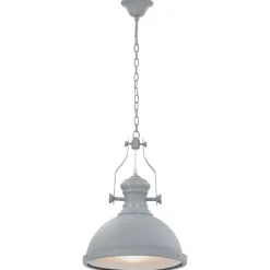 Discount vidaXL Taklampa rund E27 Grå