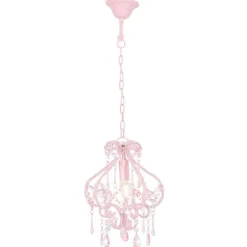 vidaXL Taklampa med pärlor silver rund E14